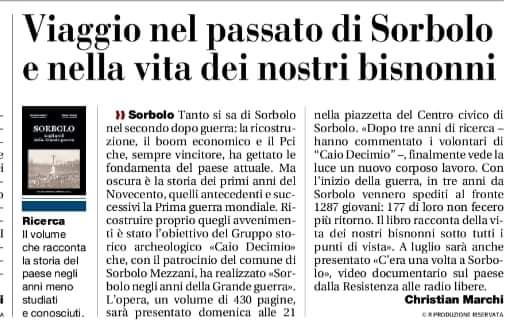 Sorbolo Presentazione Libro Sorbolo e la Grande Guerra - Gazzetta di Parma